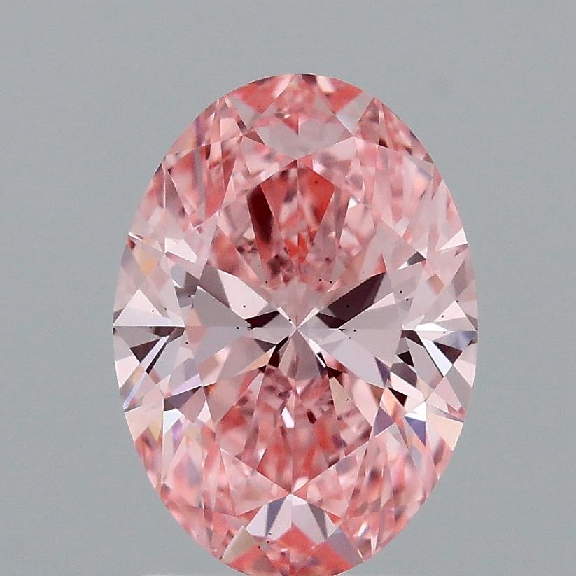2.02 Ct. Fancy Vivid Pink Oval Lab Grown Diamond