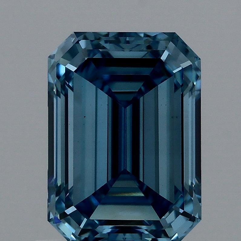 1.54 Ct. Fancy Vivid Blue Emerald Lab Grown Diamond