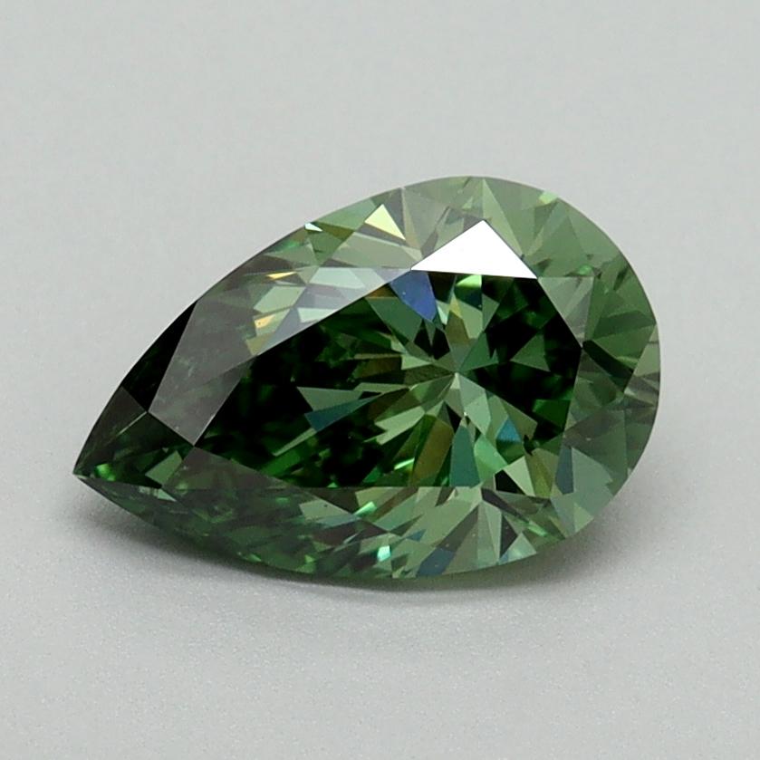 1.16 Ct. Fancy Vivid Green Pear Lab Grown Diamond