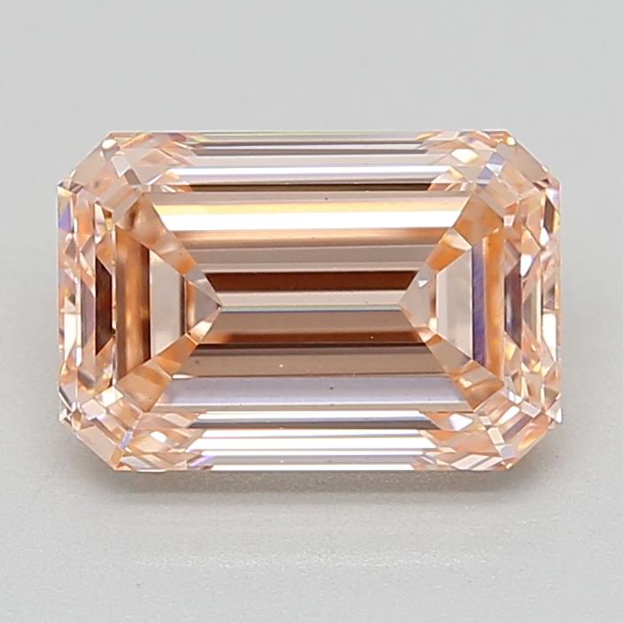 1.84 Ct. Fancy Intense Pinkish Orange Emerald Lab Grown Diamond