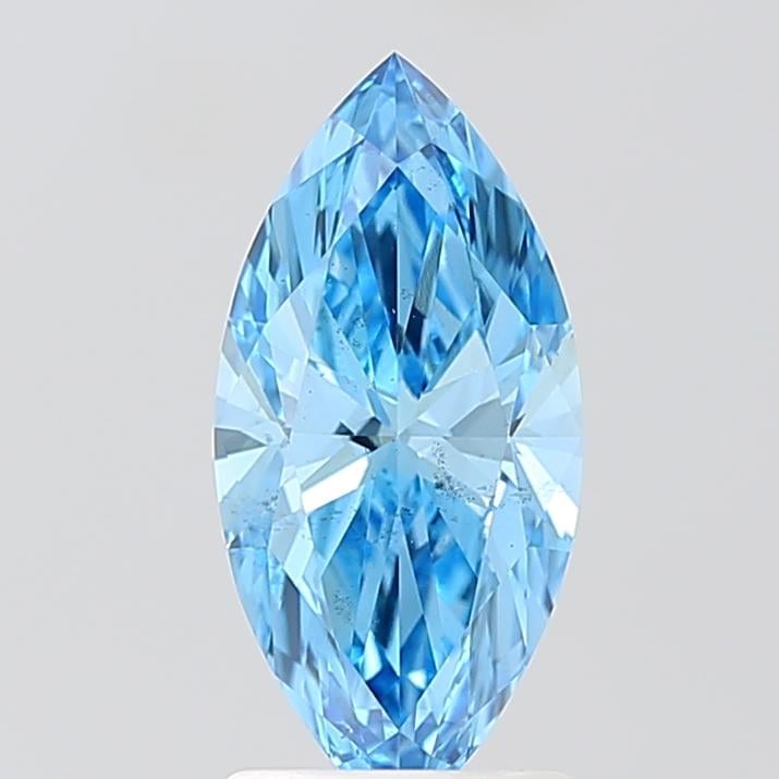 1.52 Ct. Fancy Vivid Blue Marquise Lab Grown Diamond