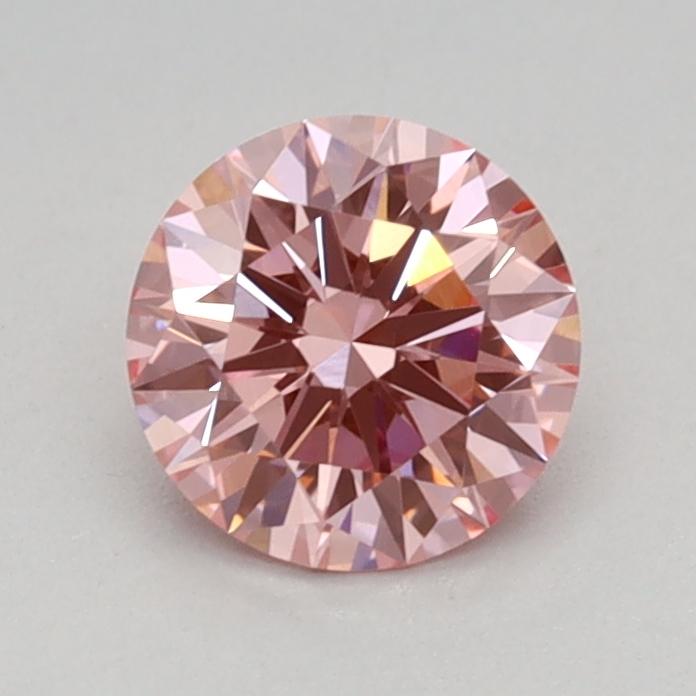 0.57 Ct. Fancy Vivid Pink Round Lab Grown Diamond
