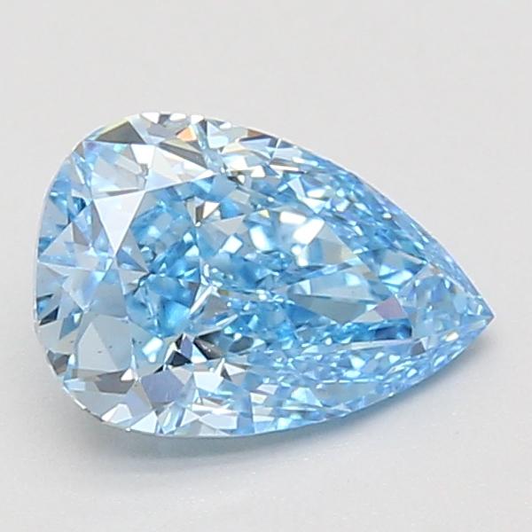 1.59 Ct. Fancy Vivid Blue Pear Lab Grown Diamond
