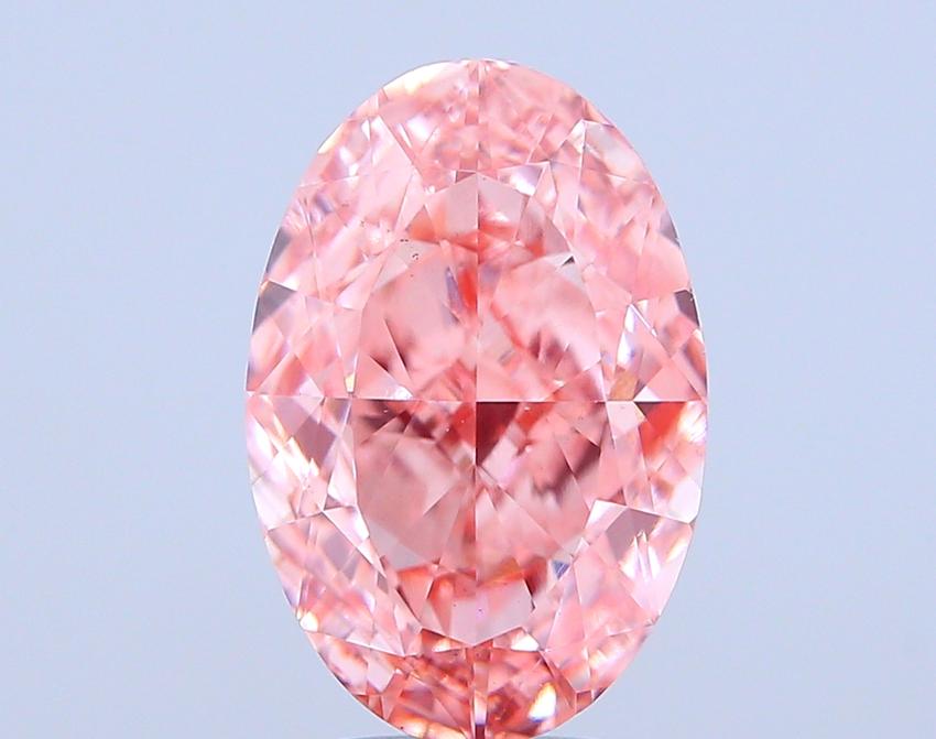 5.07 Ct. Fancy Vivid  Pink Oval Lab Grown Diamond