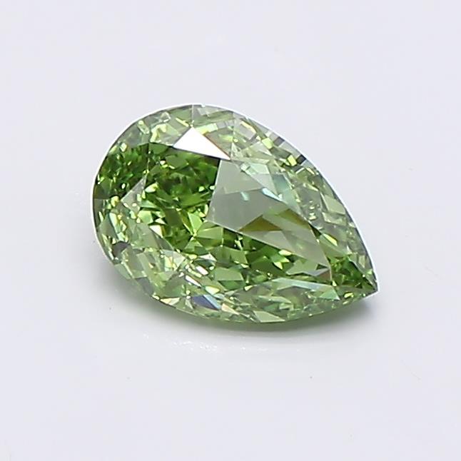 0.72 Ct. Fancy Vivid  Green Pear Lab Grown Diamond