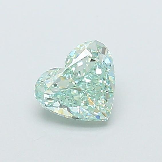 0.63 Ct. Fancy Intense  Green Heart Lab Grown Diamond