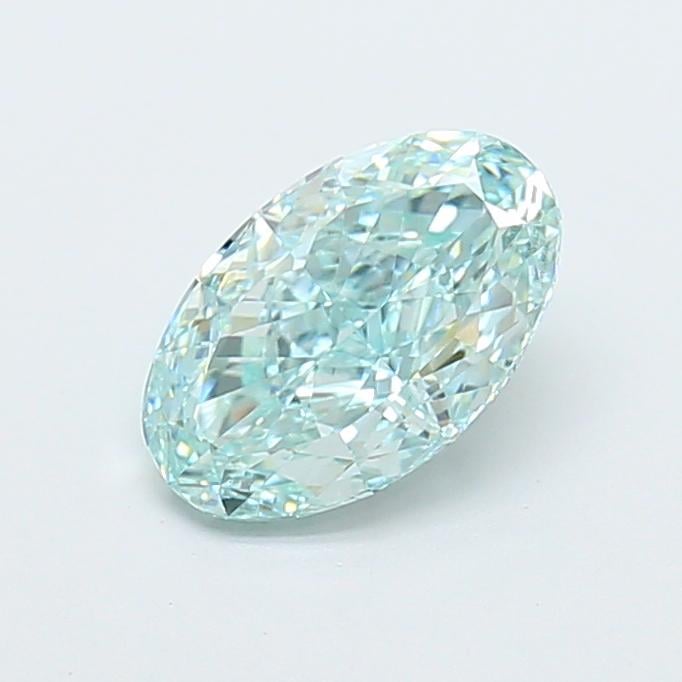 1.30 Ct. Fancy Light Bluish Green Oval Lab Grown Diamond