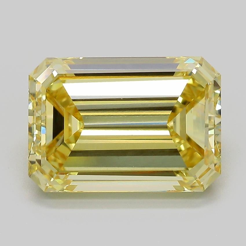 5.99 Ct. Fancy  Yellow Emerald Lab Grown Diamond