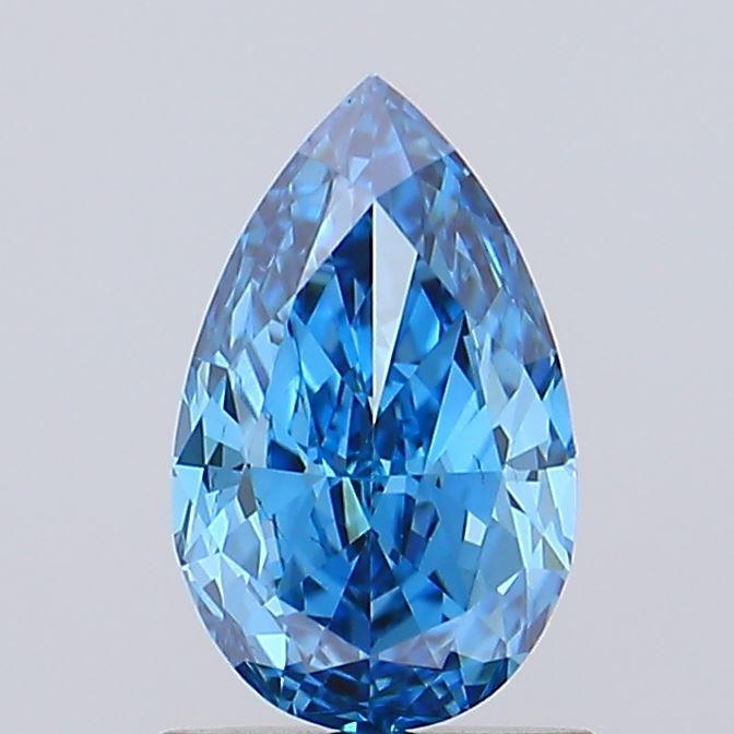 0.87 Ct. Fancy Vivid  Blue Pear Lab Grown Diamond