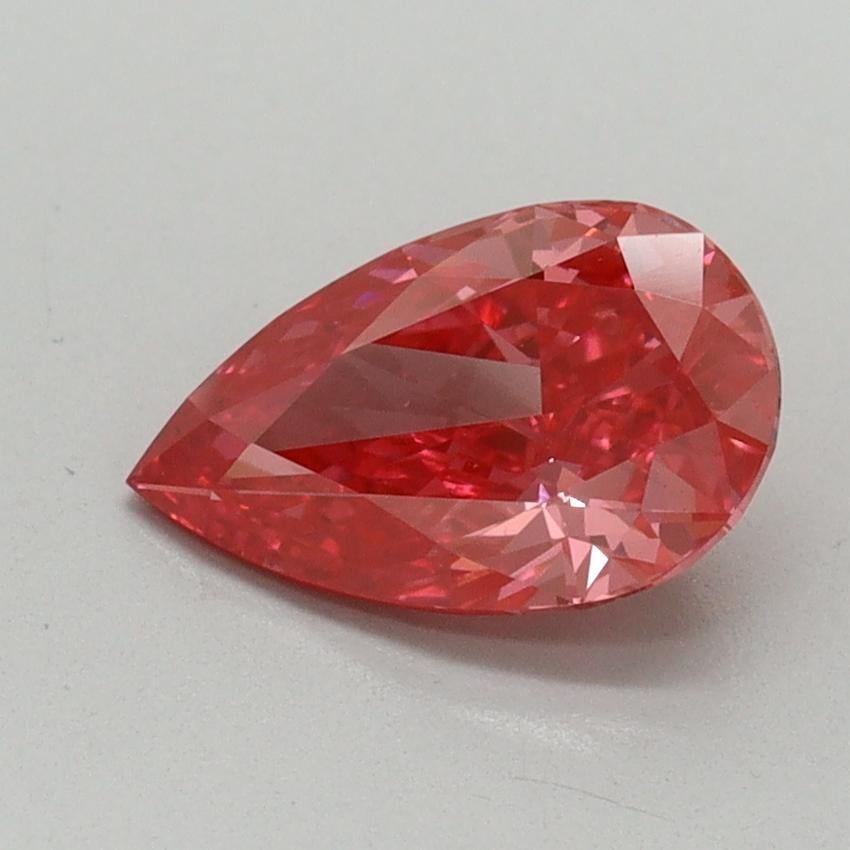 1.15 Ct. Fancy Vivid Red Pear Lab Grown Diamond