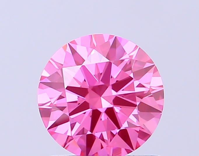 0.73 Ct. Fancy Vivid Pink Round Lab Grown Diamond