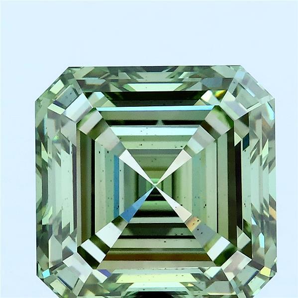 5.25 Ct. Fancy Green Asscher Lab Grown Diamond