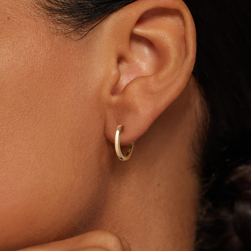 1.6mm Mini Perfect Flat Hoop Earrings