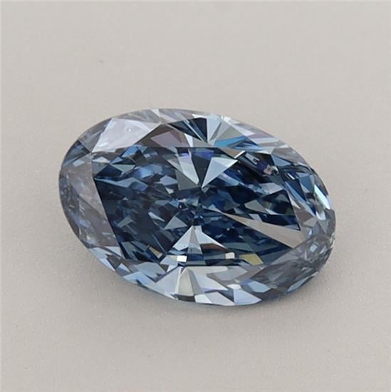 0.78 Ct. Fancy Vivid Blue Oval Lab Grown Diamond