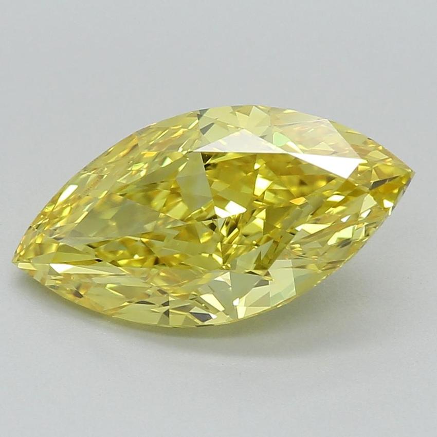 1.63 Ct. Fancy Vivid Yellow Marquise Lab Grown Diamond