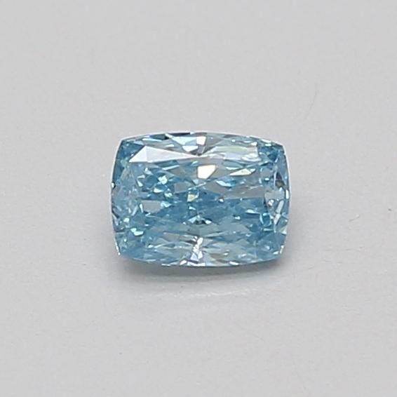 0.35 Ct. Fancy Vivid Blue Cushion Lab Grown Diamond