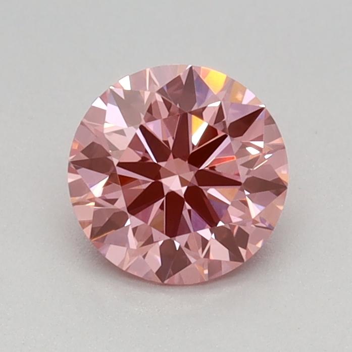 0.54 Ct. Fancy Vivid Pink Round Lab Grown Diamond