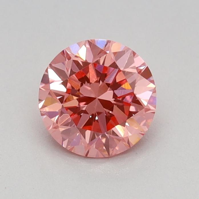 0.49 Ct. Fancy Vivid Pink Round Lab Grown Diamond