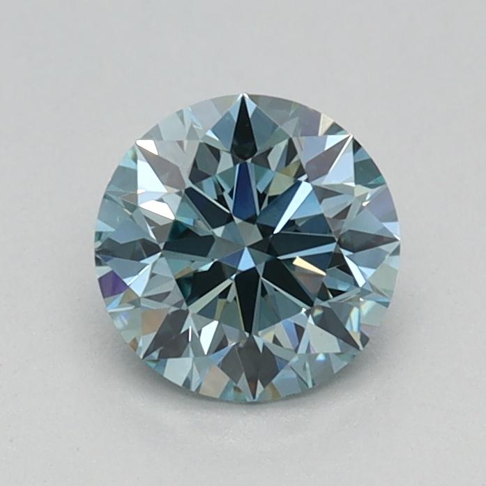 0.56 Ct. Fancy Vivid Blue Round Lab Grown Diamond