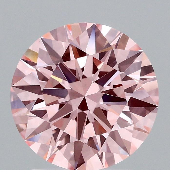 2.05 Ct. Fancy Vivid Pink Round Lab Grown Diamond