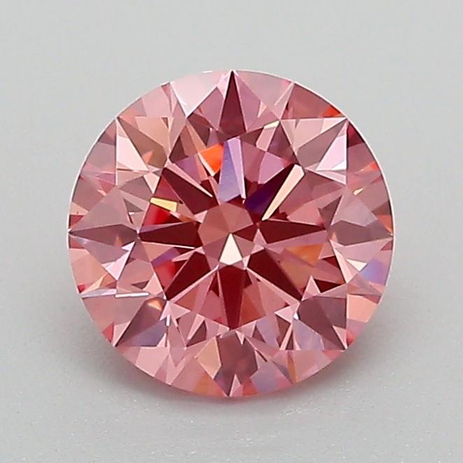 1.11 Ct. Fancy Vivid Pink Round Lab Grown Diamond
