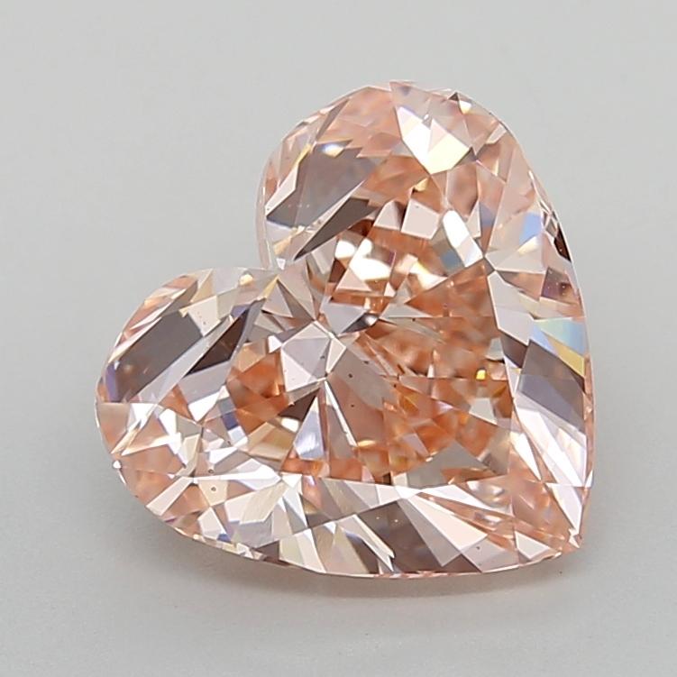 4.28 Ct. Fancy Intense  Pink Heart Lab Grown Diamond
