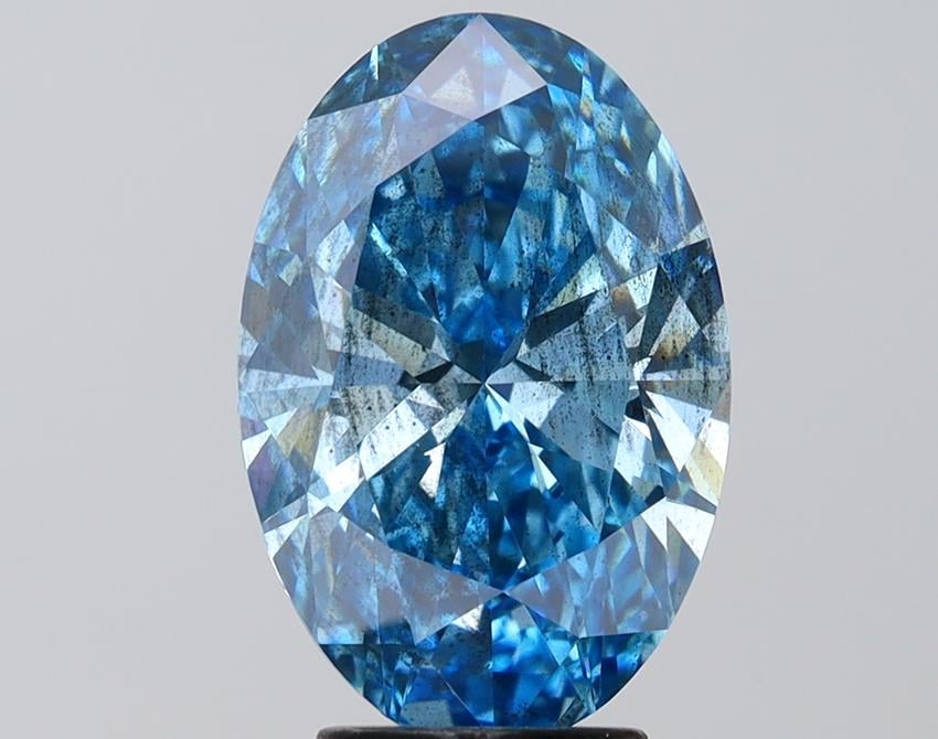 4.00 Ct. Fancy Vivid Blue Oval Lab Grown Diamond