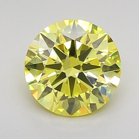 1.08 Ct. Fancy Intense  Yellow Round Lab Grown Diamond