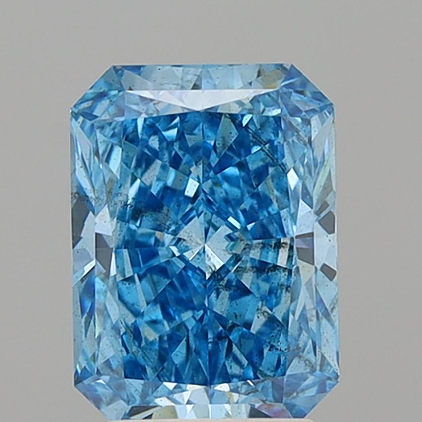 3.00 Ct. Fancy Vivid Blue Radiant Lab Grown Diamond