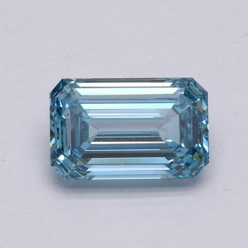 1.22 Ct. Fancy Intense Blue Emerald Lab Grown Diamond