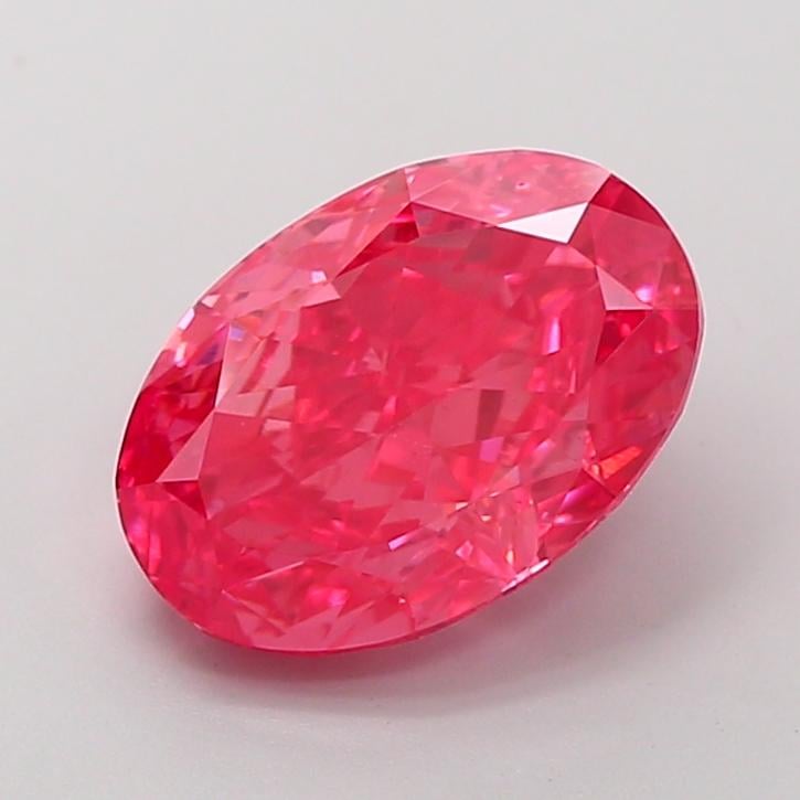 3.08 Ct. Fancy Vivid Pink Oval Lab Grown Diamond