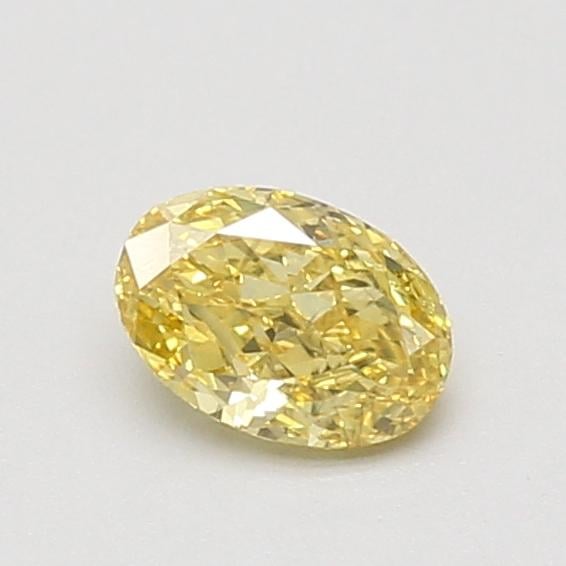 0.52 Ct. Fancy Vivid Yellow Oval Lab Grown Diamond