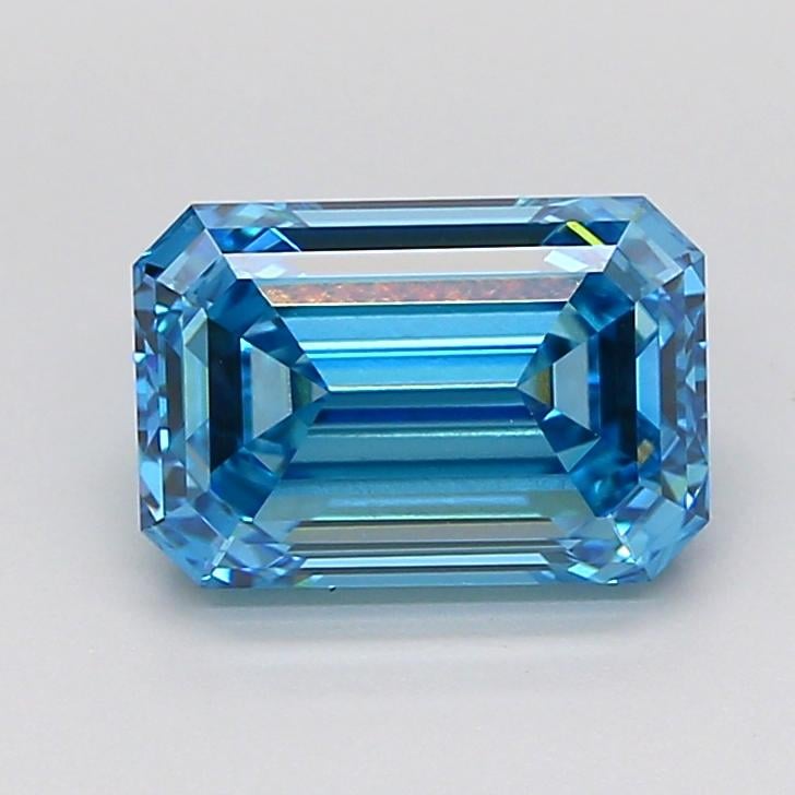 2.05 Ct. Fancy Vivid None Blue Emerald Lab Grown Diamond