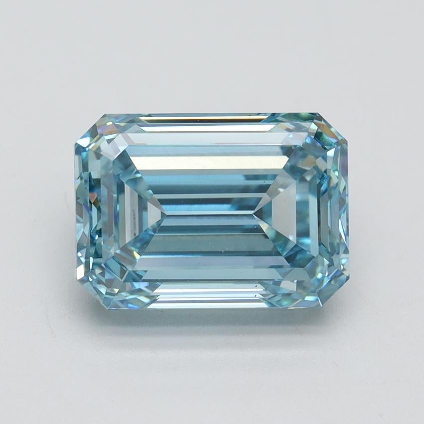 4.03 Ct. Fancy Intense Blue Emerald Lab Grown Diamond