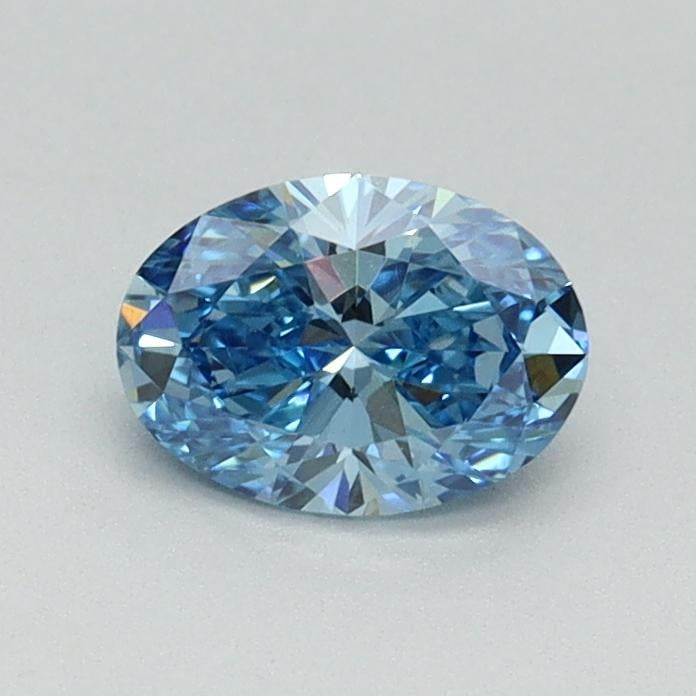 0.52 Ct. Fancy Vivid Blue Oval Lab Grown Diamond