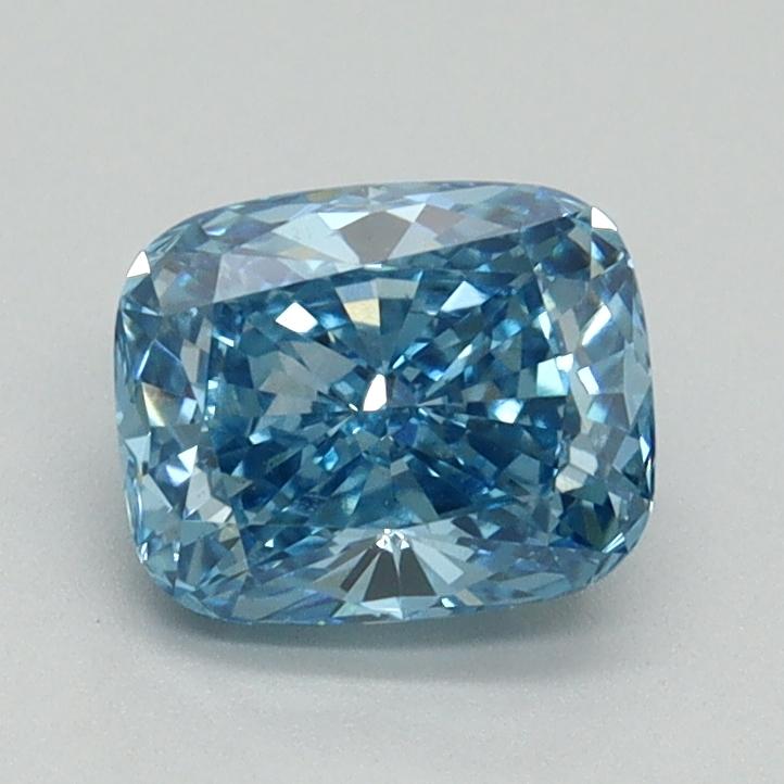 1.05 Ct. Fancy Vivid Blue Cushion Lab Grown Diamond