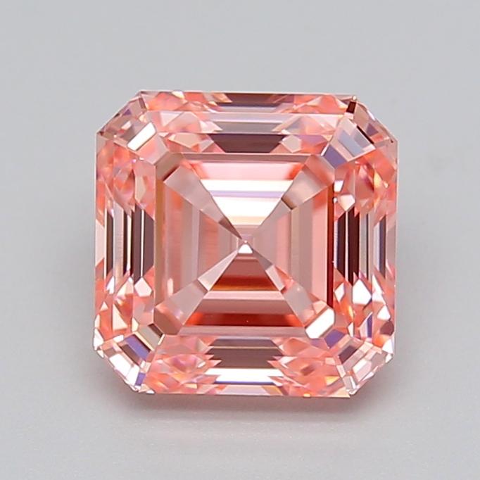 2.02 Ct. Fancy Vivid  Pink Asscher Lab Grown Diamond