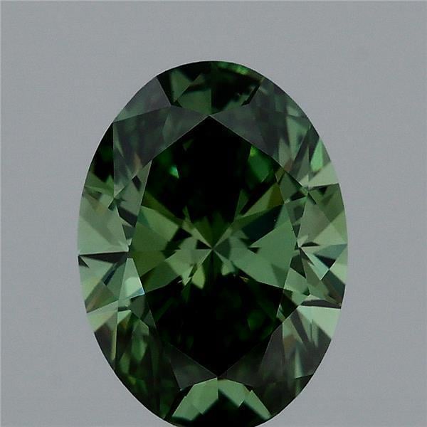 1.50 Ct. Fancy Vivid  Green Oval Lab Grown Diamond