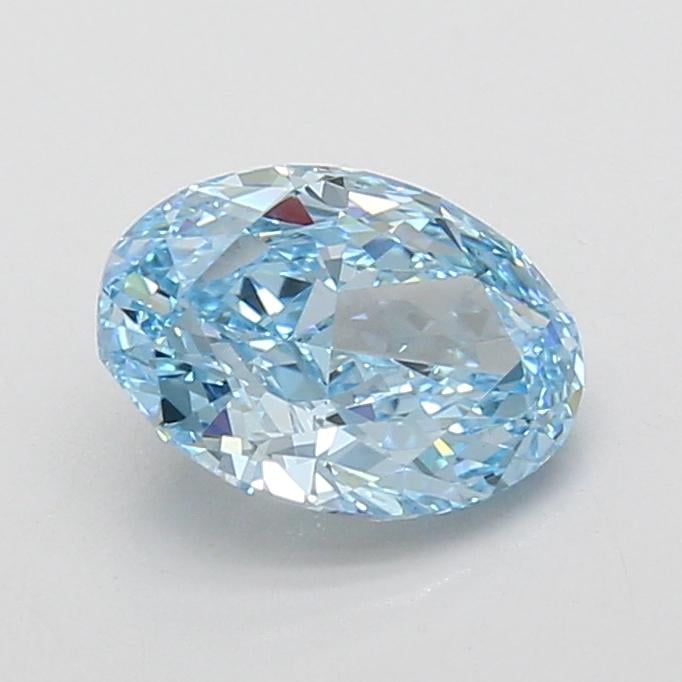 1.55 Ct. Fancy Vivid Blue Oval Lab Grown Diamond