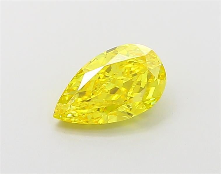 1.01 Ct. Fancy Vivid  Yellow Pear Lab Grown Diamond