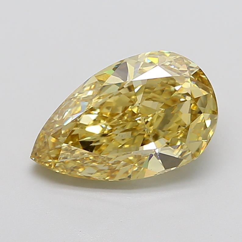 5.02 Ct. Fancy Intense  Yellow Pear Lab Grown Diamond