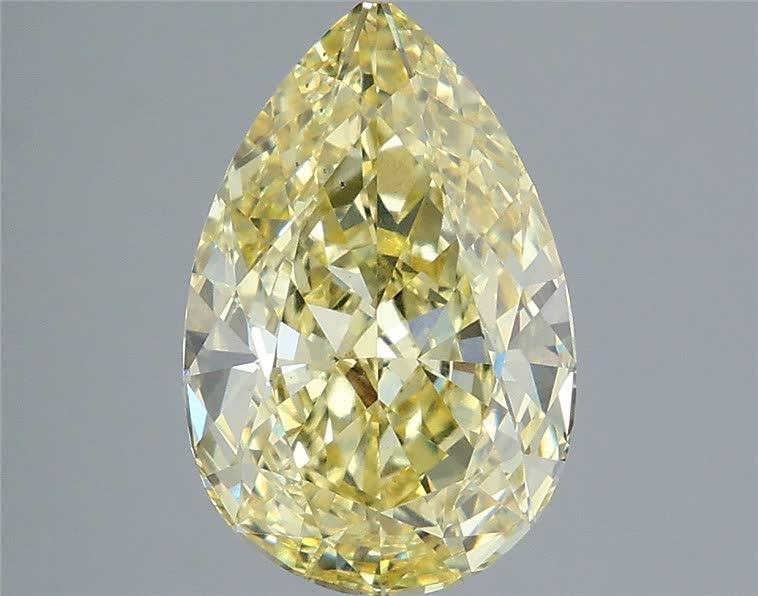 3.57 Ct. Fancy Intense  Yellow Pear Lab Grown Diamond