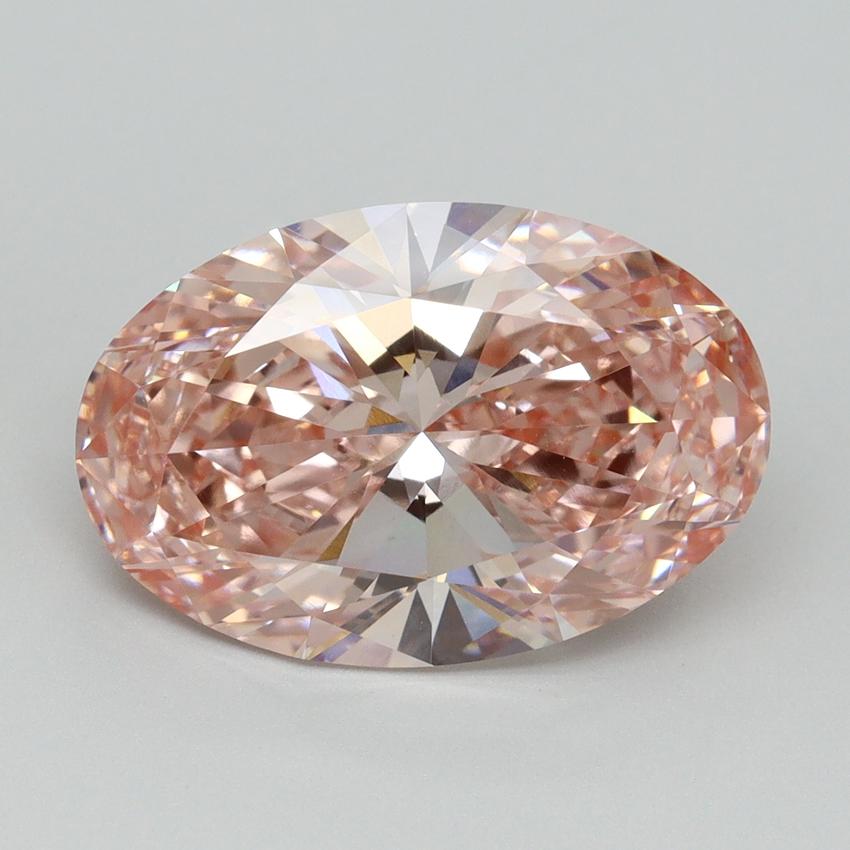 5.15 Ct. Fancy Vivid Pink Oval Lab Grown Diamond