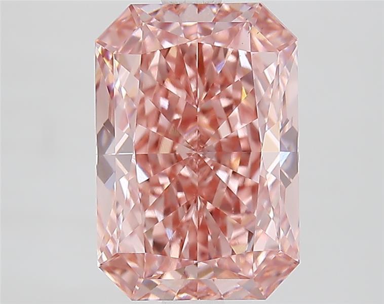 3.02 Ct. Fancy Vivid  Pink Radiant Lab Grown Diamond