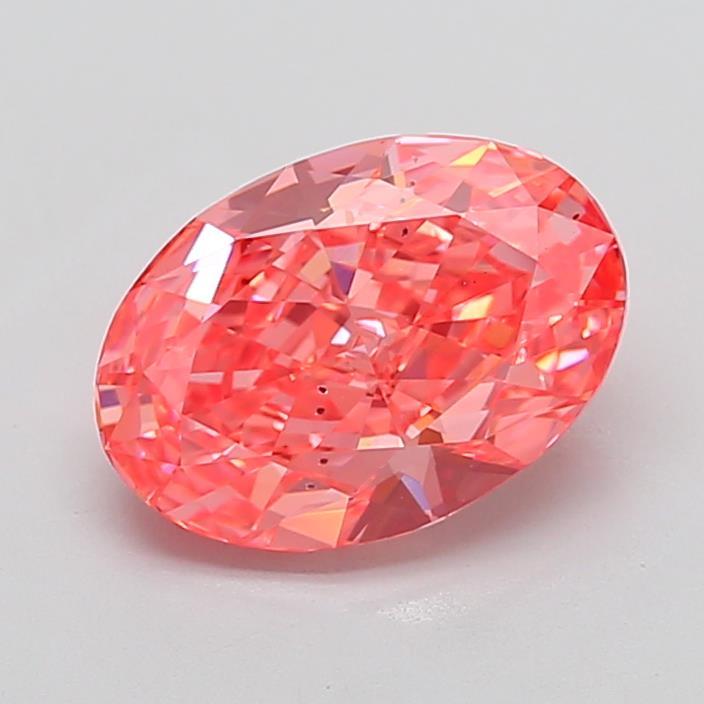 4.24 Ct. Fancy Vivid Pink Oval Lab Grown Diamond