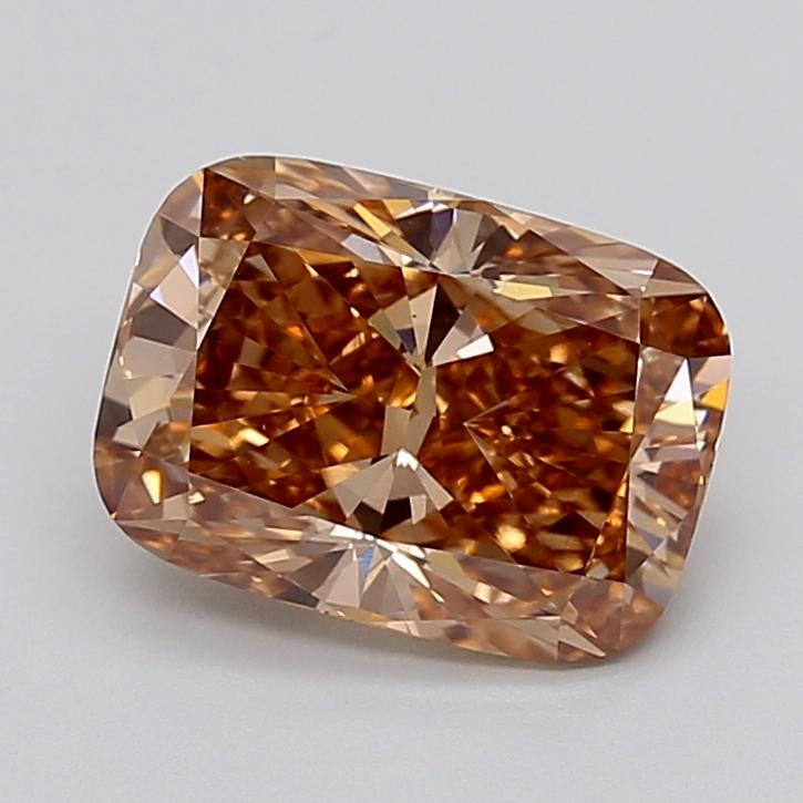 3.03 Ct. Fancy  Brown Cushion Lab Grown Diamond