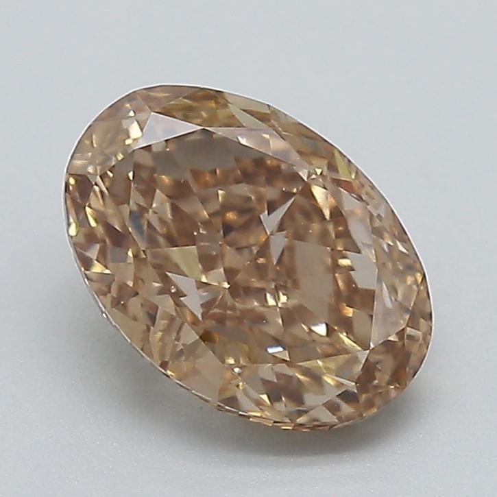 1.58 Ct. Fancy Light  Brown Oval Lab Grown Diamond