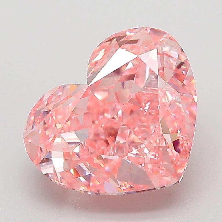 2.92 Ct. Fancy Vivid  Pink Heart Lab Grown Diamond