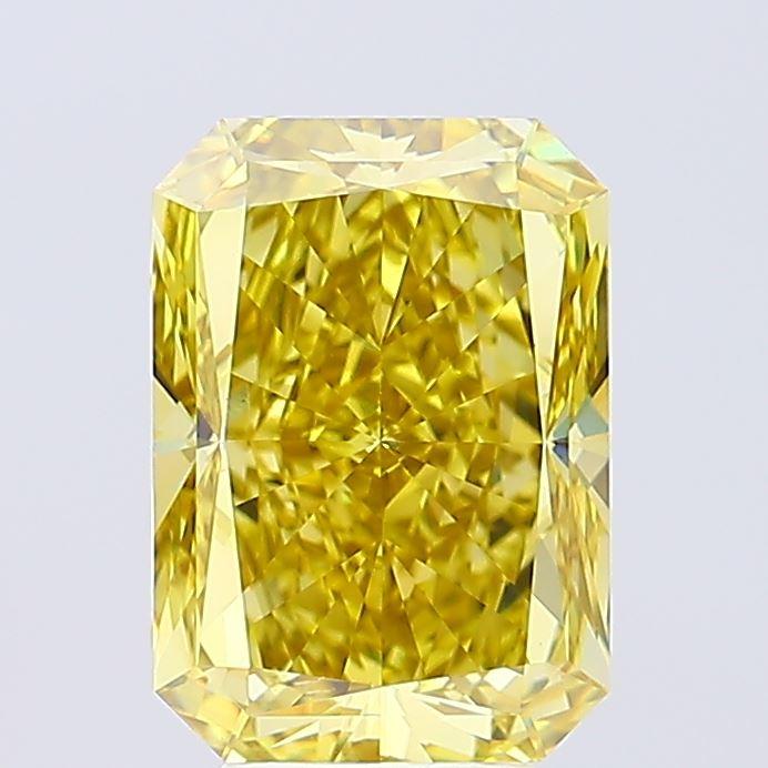 5.01 Ct. Fancy Vivid Yellow Radiant Lab Grown Diamond