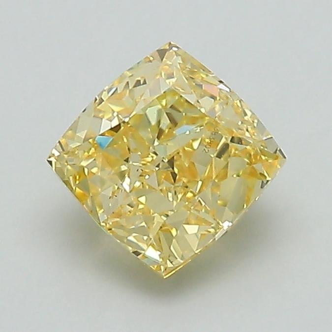 1.17 Ct. Fancy Intense Yellow Cushion Lab Grown Diamond